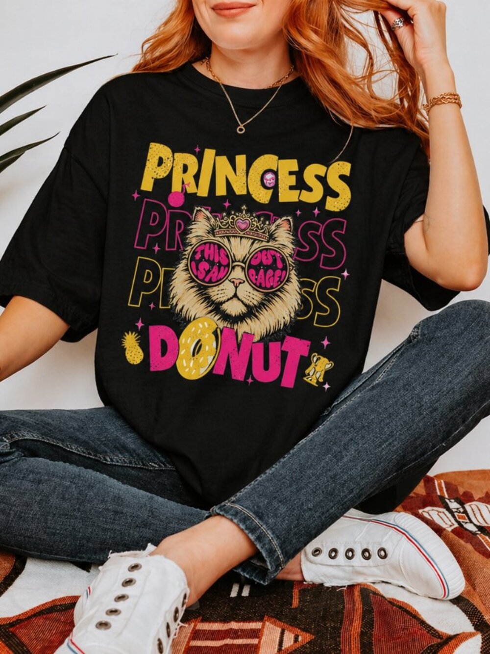 Princess Donut Outrage T-shirt, Geeky Cat Lover Graphic Tee